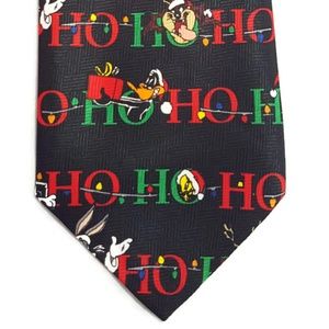 Looney Tunes Christmas Tie Santa Bugs Taz
